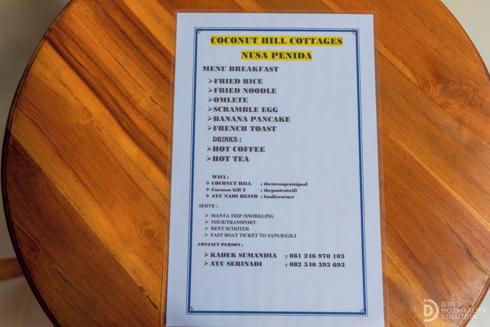 Free daily local cuisine breakfast