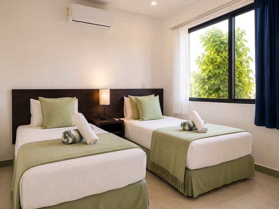 Second bedroom with two single beds