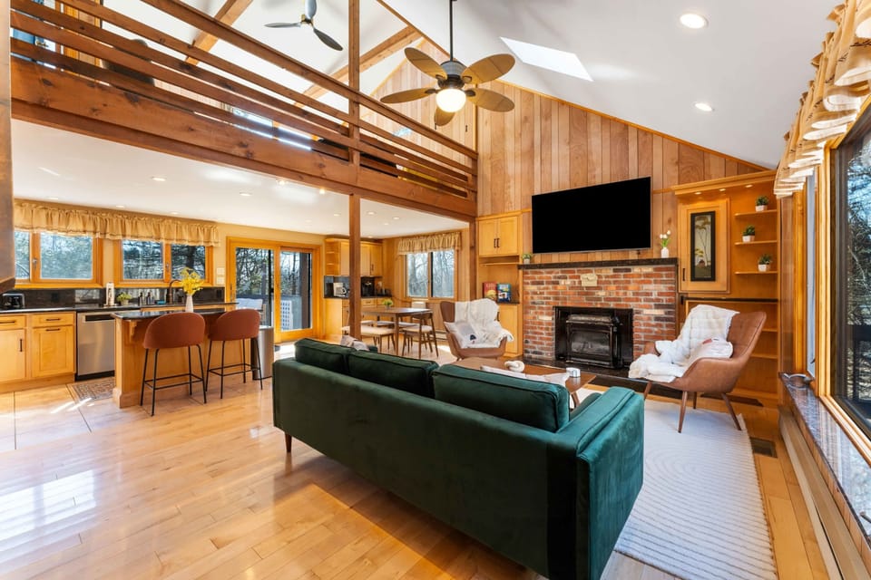 Soak in the grandeur of our high-ceiling living area, seamlessly flowing into the open floor plan.
