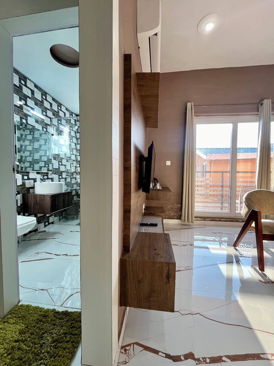 Standard Double or Twin Room, Balcony, Mountain View | Free WiFi, bed sheets