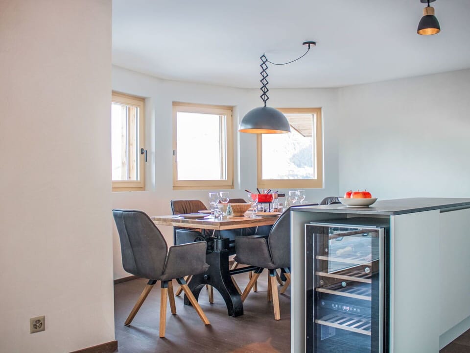 Furniture, Interior Design, Wood, Flooring, Floor, Table, Lighting, Ceiling, Chair, Kitchen & Dining Room Table
