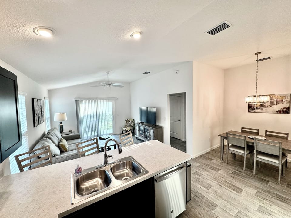 Open Concept: Dining/Kitchen/Living Room