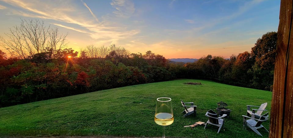 The best sunsets are from the top of the ridge here at Reeves Ridge Retreat!