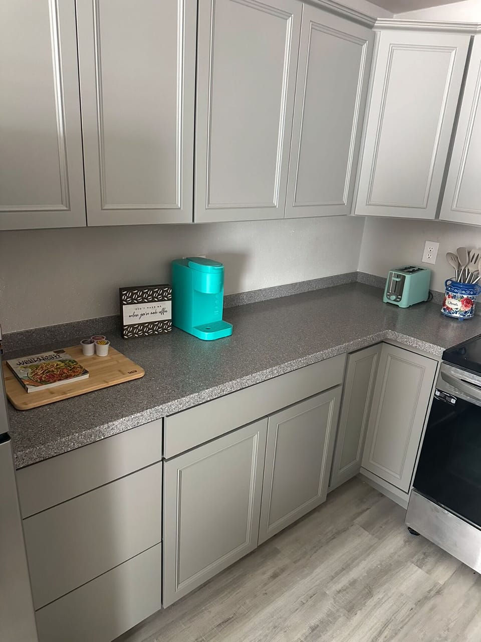 Extended counter space to lay everything you need without clutter.