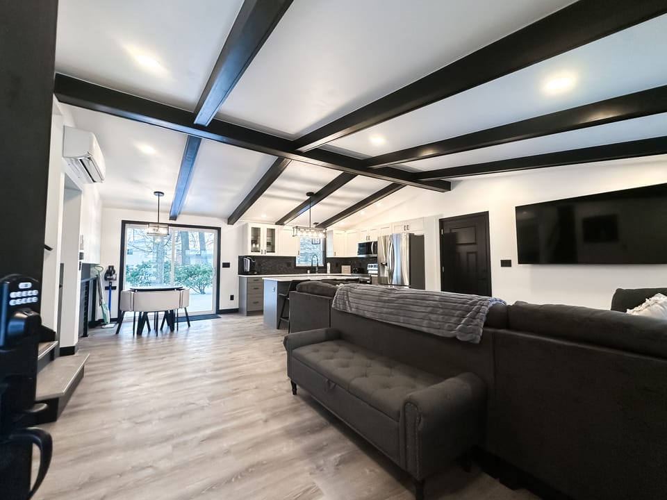 Front door view of living room.