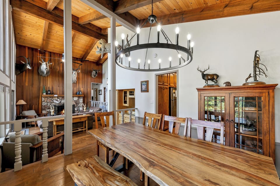 Classic furniture and art fills the home for a truly unique feel