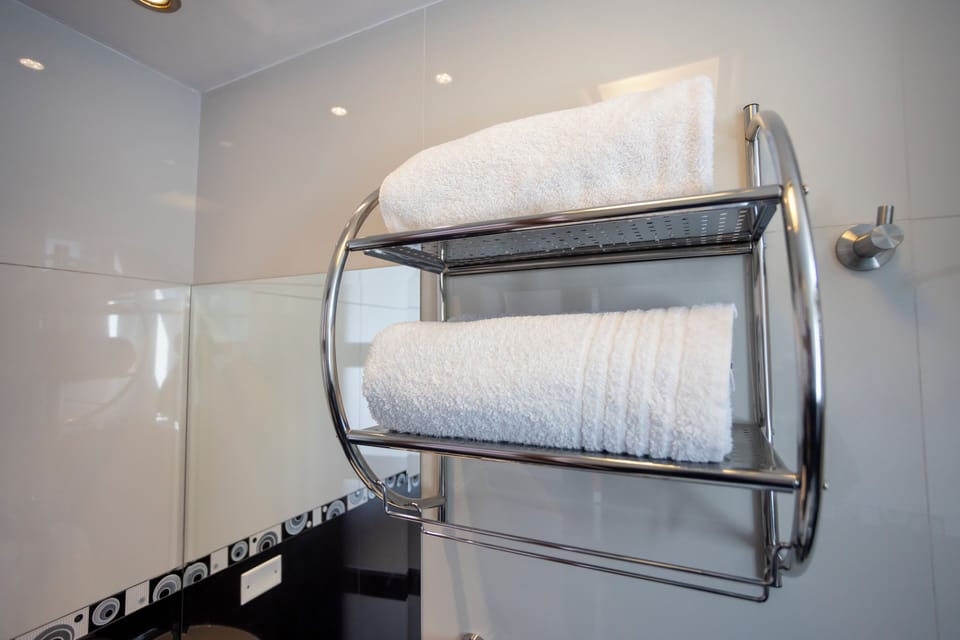 Superior Room | Bathroom | Shower, towels, soap, shampoo