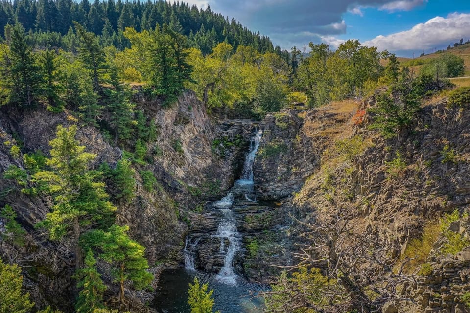 40 ft waterfall with swimming hole