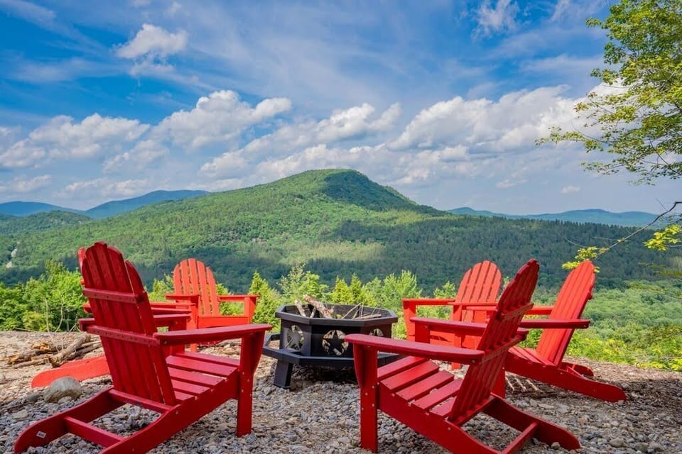 Sit by the firepit with unbeatable views