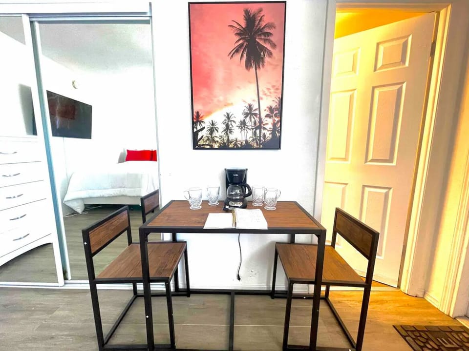 Use as a dining area or bring your laptop computer for a work area