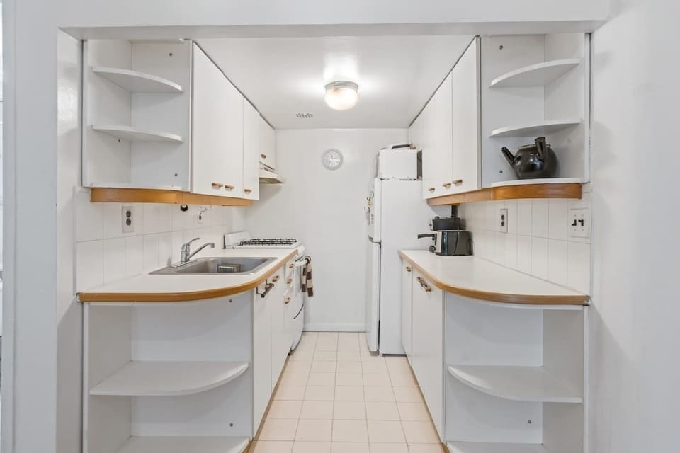 Essential kitchen tools and appliances.
