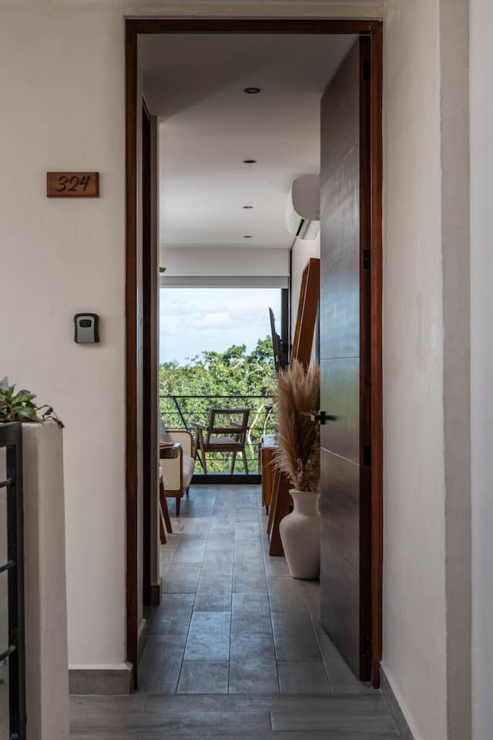 Bright, welcoming entrance with easy lockbox check-in for your stay.