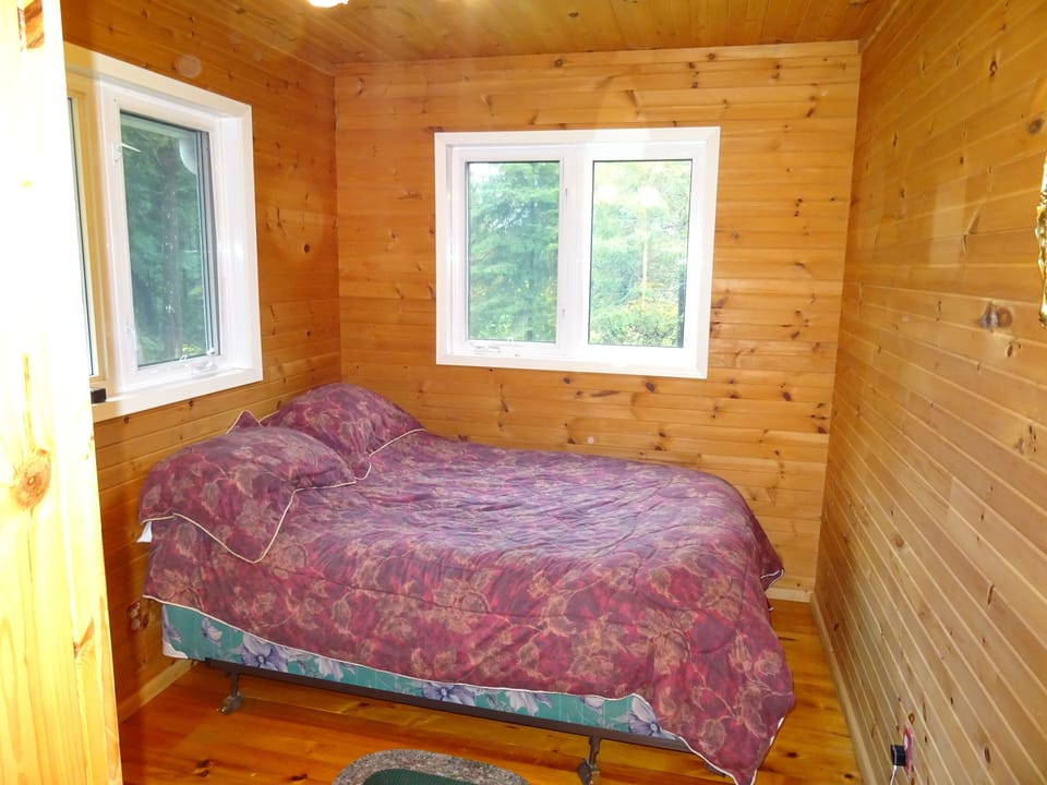 2nd bedroom with double bed on top floor of cottage.  Same floor as kitchen.