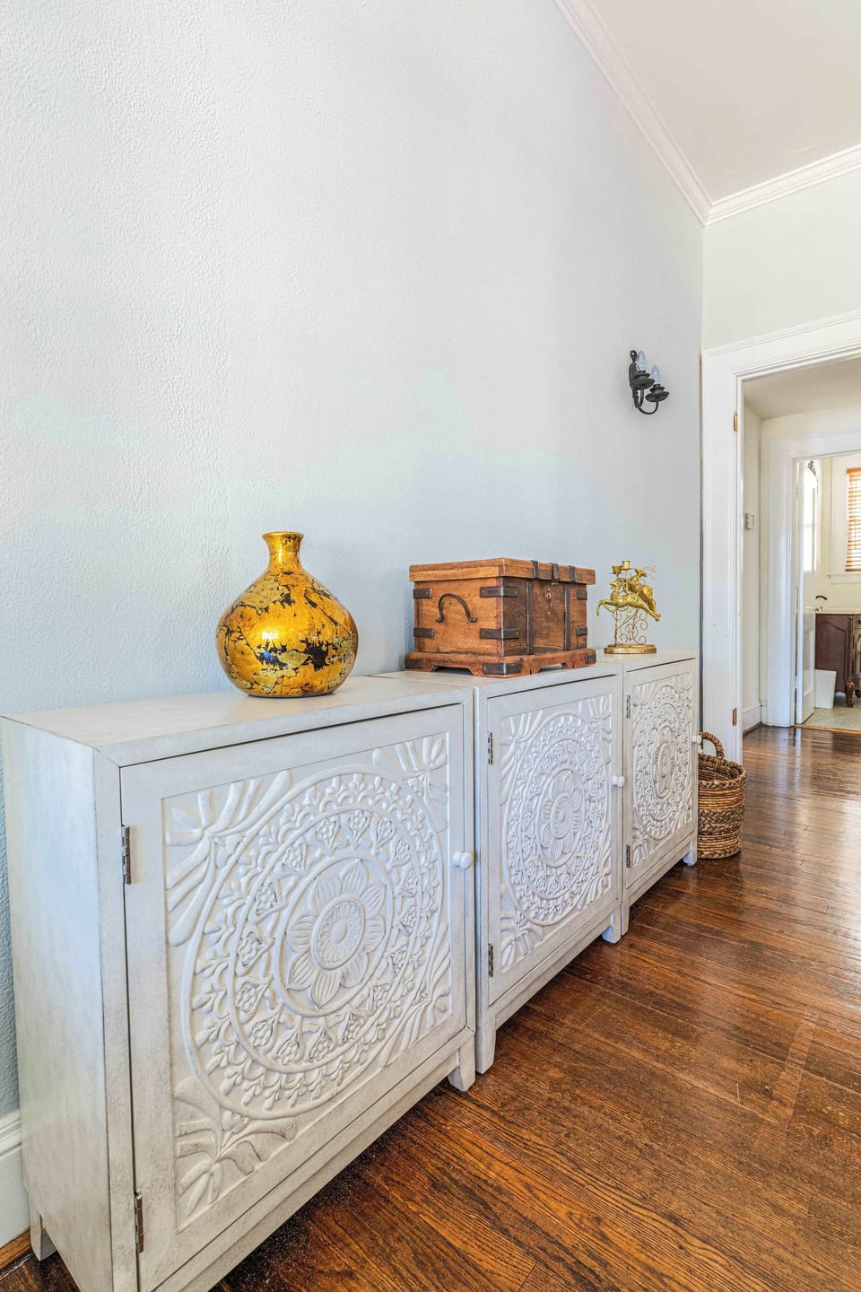 Bright, cozy space with curated decor that feels like home.