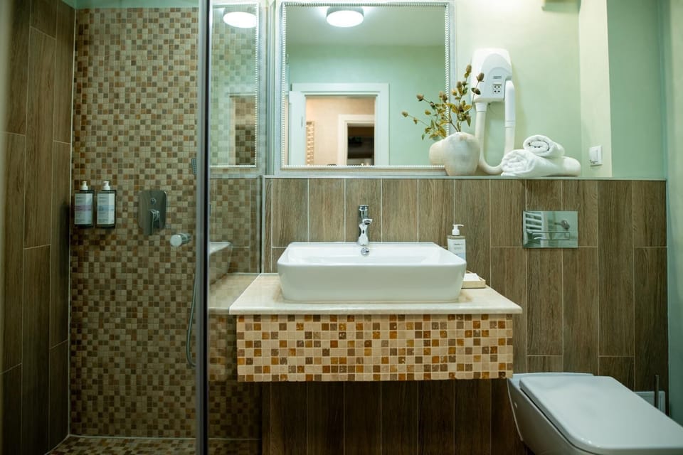 Deluxe Single Room, Patio | Bathroom | Shower, free toiletries, hair dryer, slippers