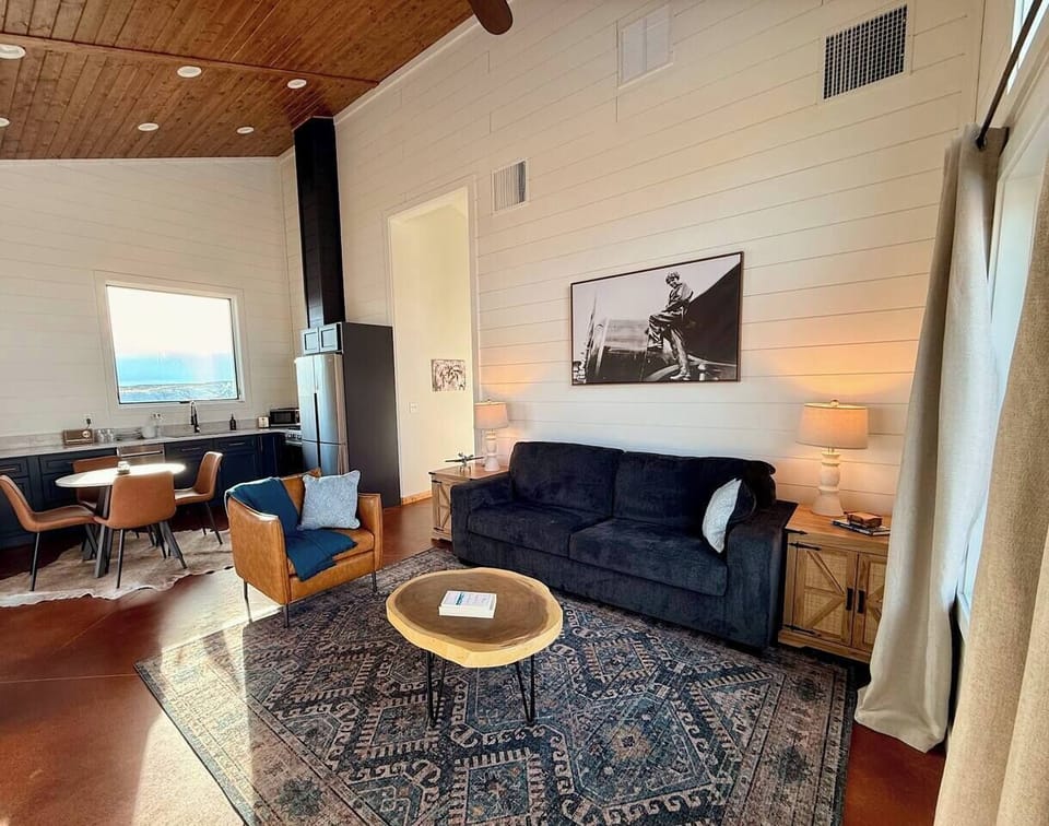 Living Room, Dining, and Kitchen