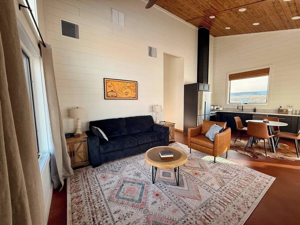 Living room, Dining, and Kitchen