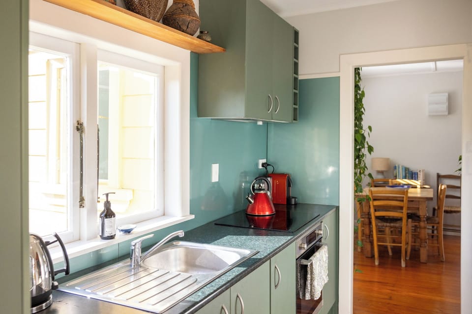 Kitchen into living room