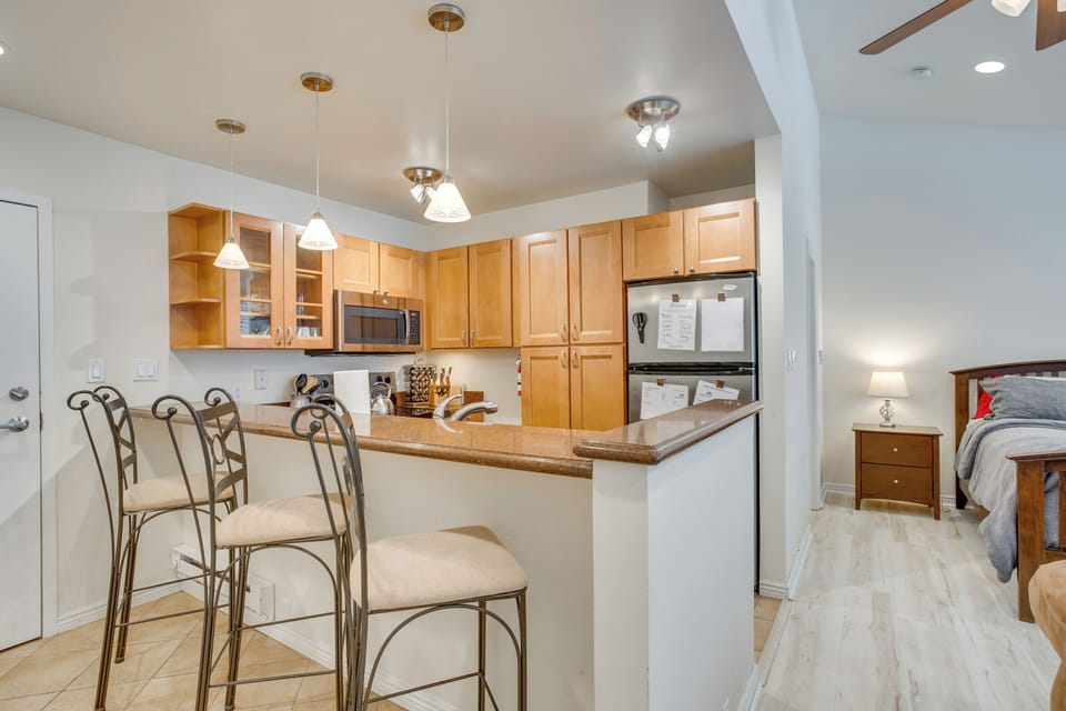 Kitchen | In-Unit Laundry | Self Check-In