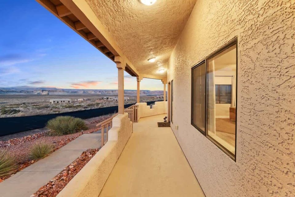 Porch overlooking Lake Powell