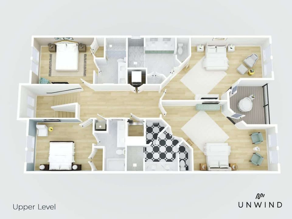 Upper level floor plan