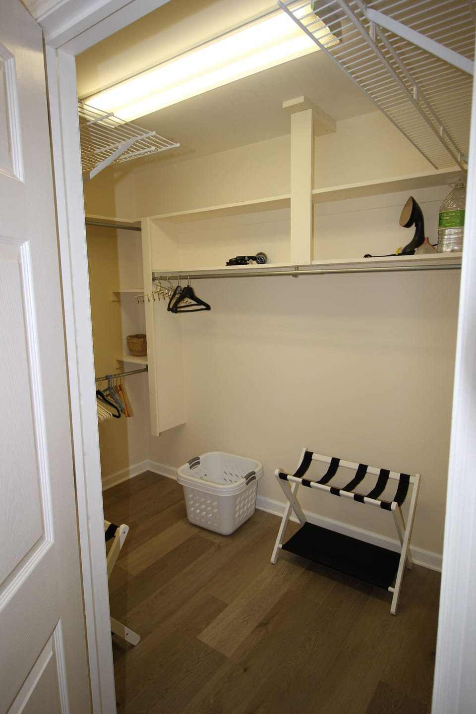 Walk-in closet to master bedroom