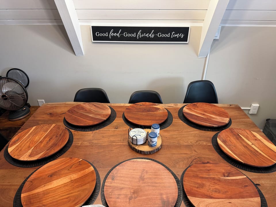 Dining table seats 8