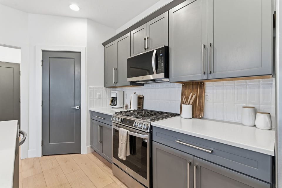 Fully stocked kitchen with pantry