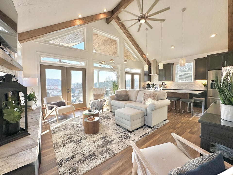 View of the living area from the front door