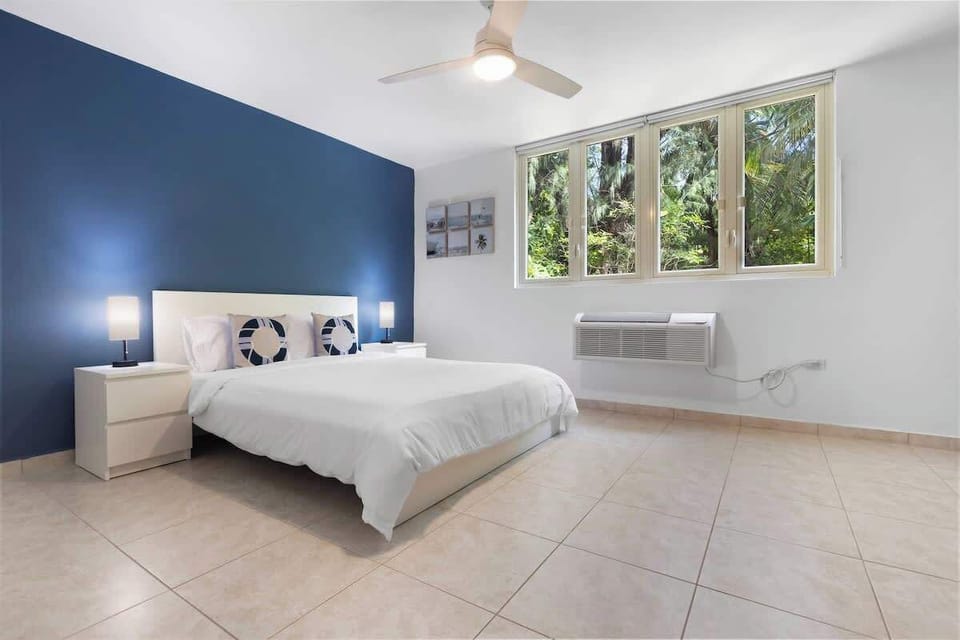 Drift into a peaceful night's sleep in our serene bedroom, designed for ultimate relaxation. Sink into the comfortable queen-size bed after a day of sun and exploration.