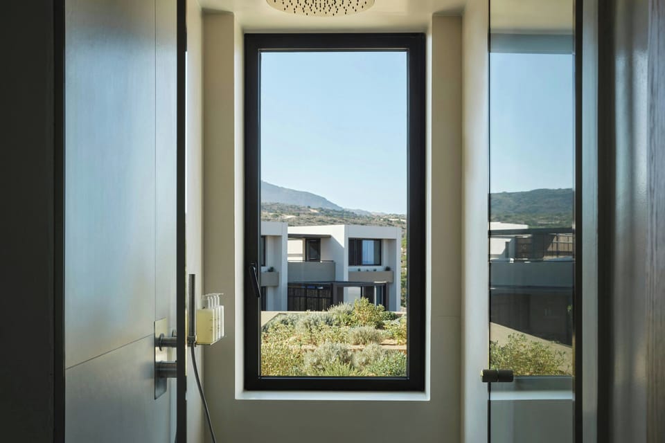 2-Level Villa, Sea View, Private Pool, Terrace | Bathroom | Eco-friendly toiletries, hair dryer, bathrobes, slippers