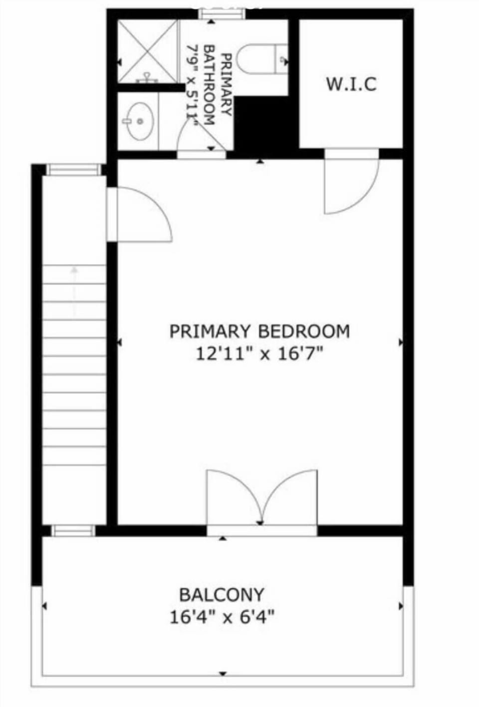 Upstairs Master bedroom with adjoining bedroom and deck w/ views of the Mtn