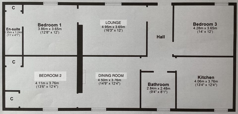 Floorplan
~120m2
(~1300 sq ft)