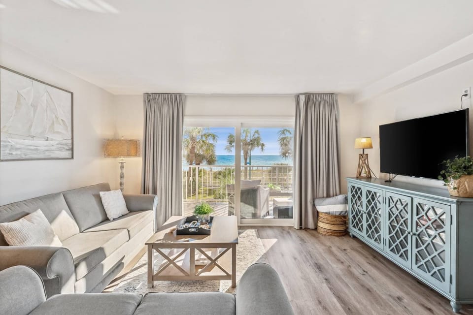 Beach view from the living room