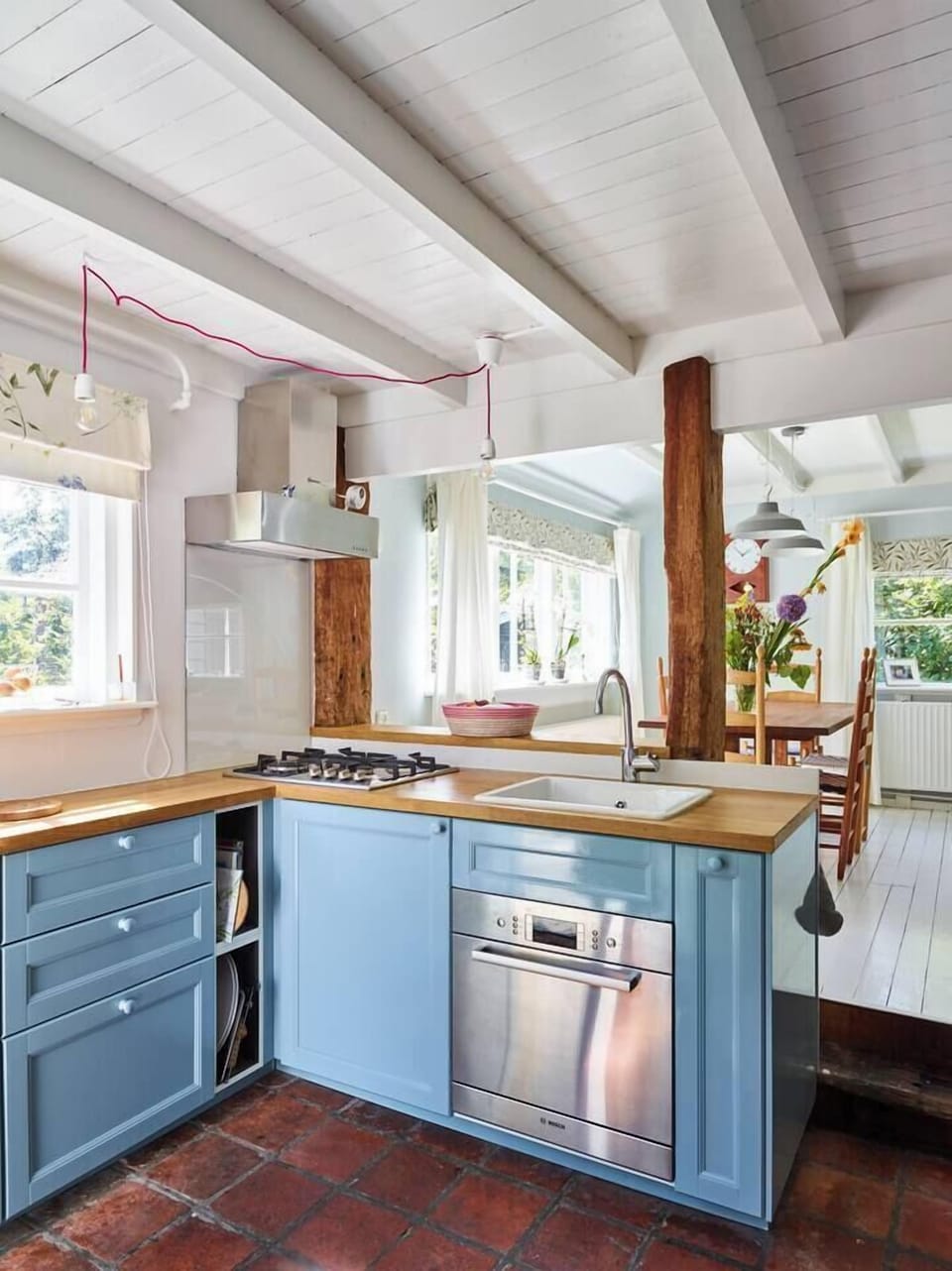 Kitchen view to dining area