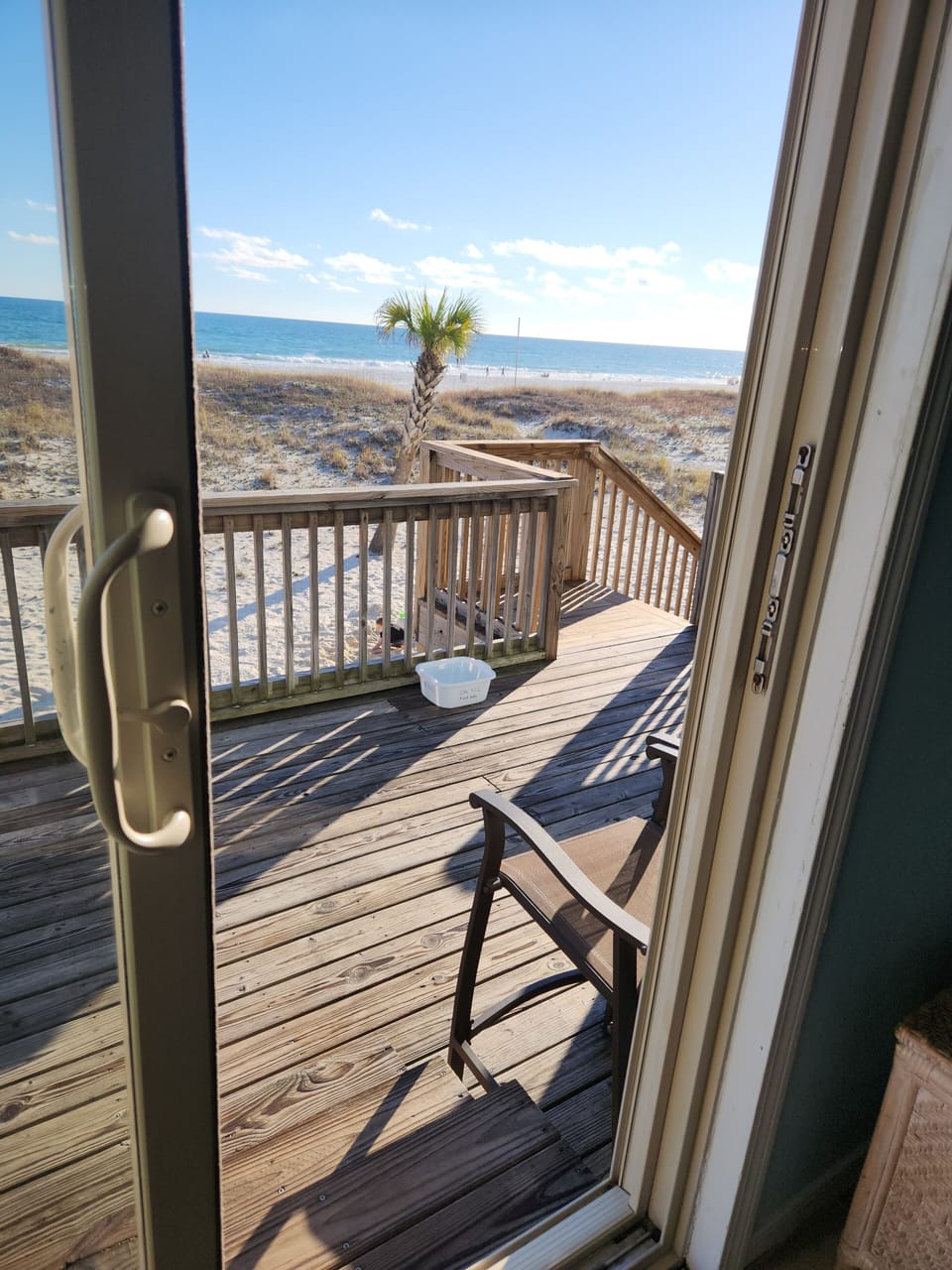 Direct beach access from back deck of unit