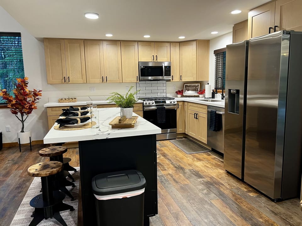 Fully stocked kitchen