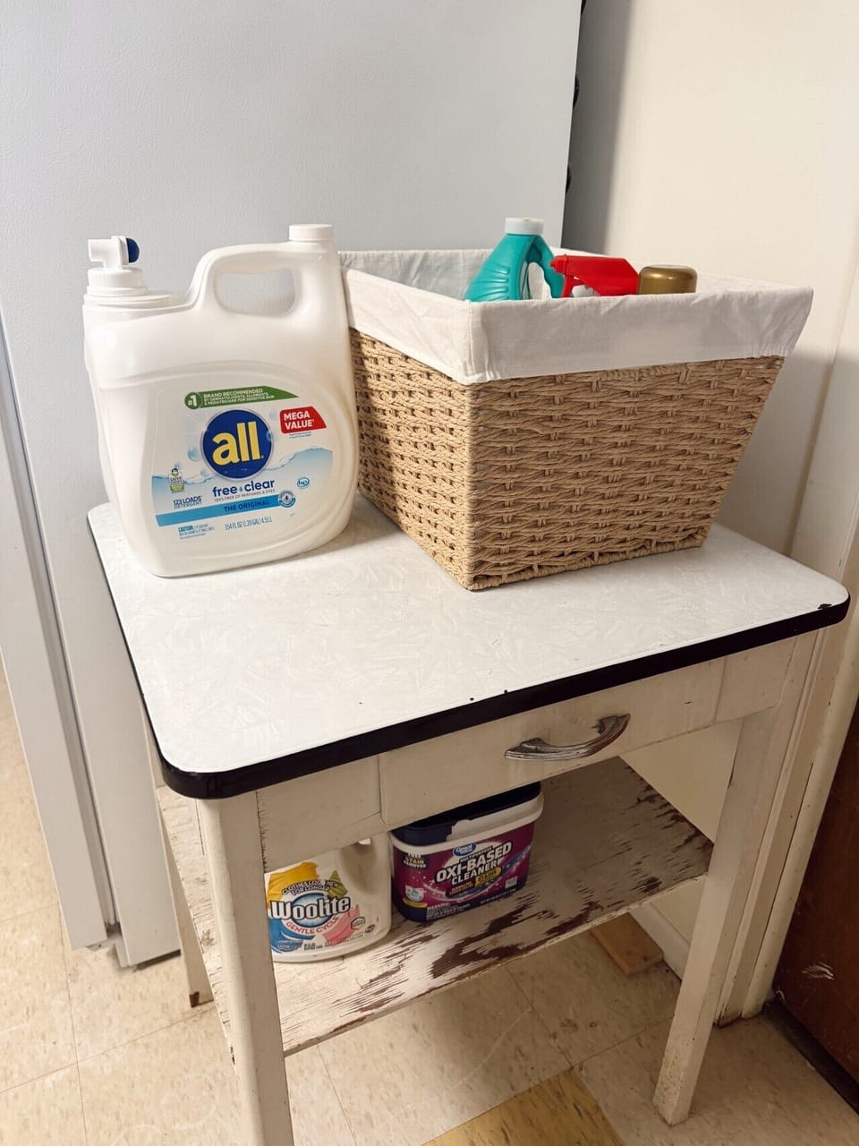 Laundry center with many choices of supplies