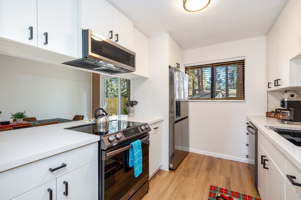 Enjoy ample counter space, modern appliances, and all the essentials to accommodate your group