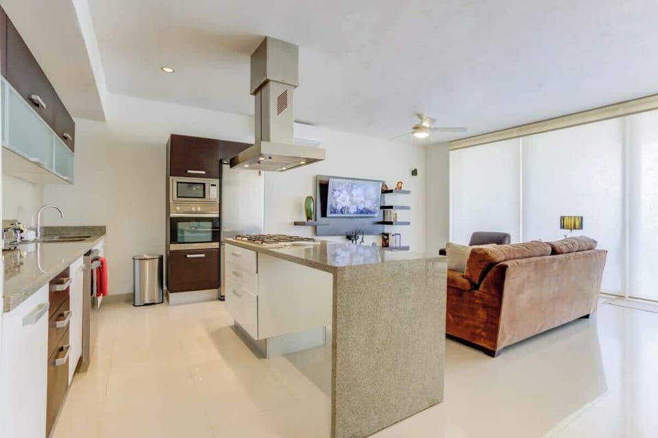 Modern appliances in the kitchen