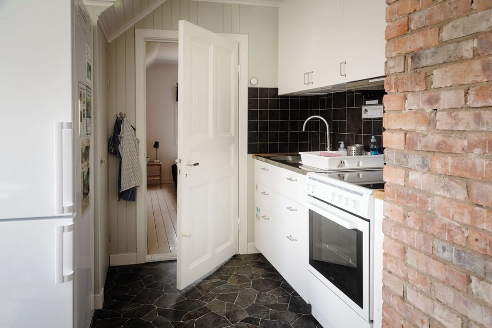 Apartment, City View | Private kitchen | Full-size fridge, microwave, oven, stovetop