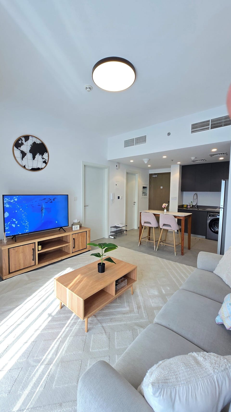 Exclusive Apartment, Balcony, Pool View | Living area | Flat-screen TV