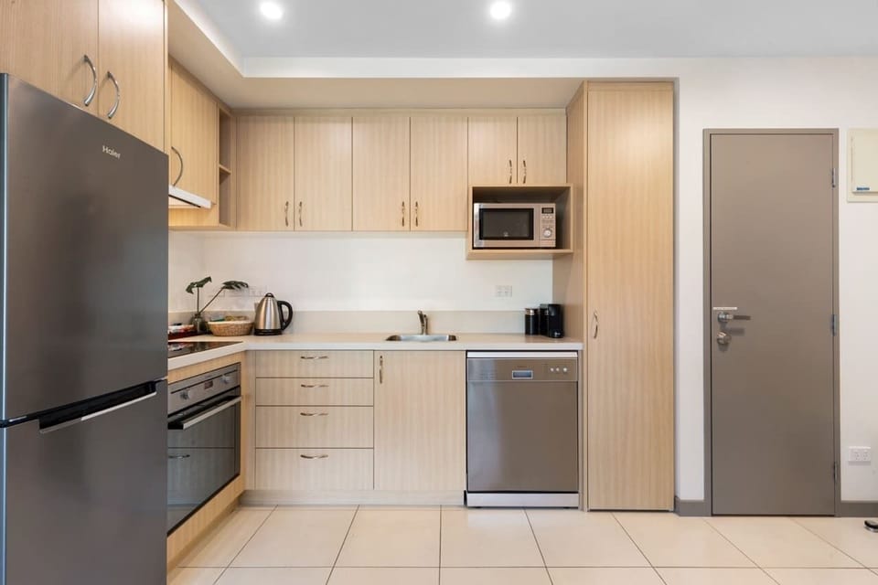 Modern kitchen with all appliances you would expect