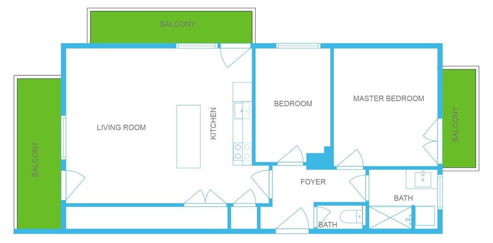 Les Trois Balcons floorplan