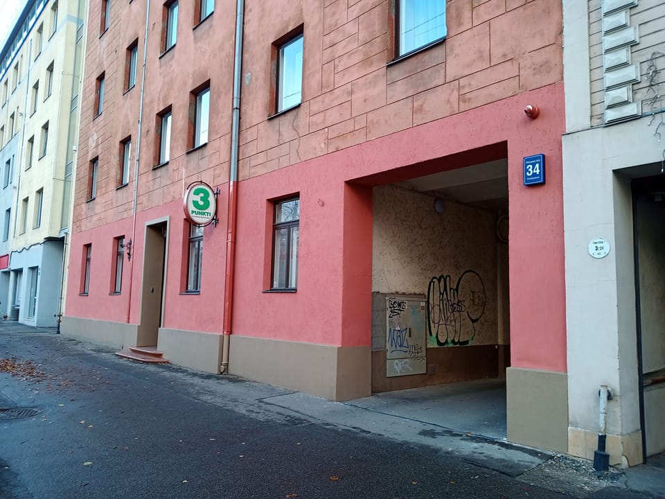 front of building