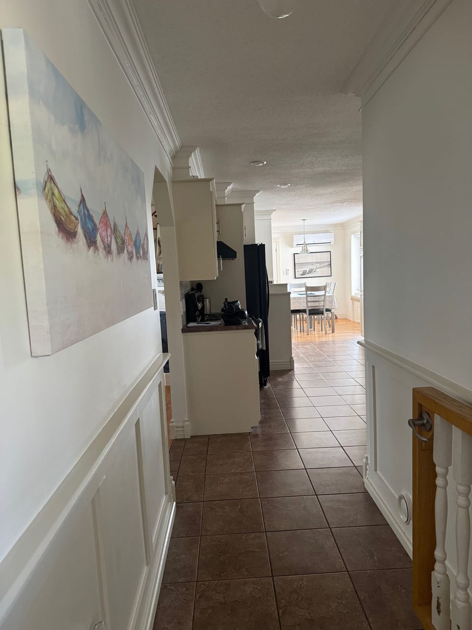 From front entryway into main part of house. 