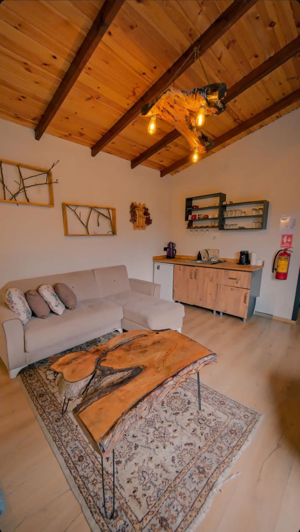 Luxury Bungalow | Living area | 170-cm Smart TV with satellite channels, fireplace, Netflix