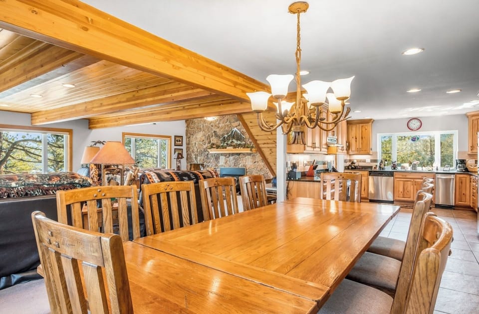 Dining room off of kitchen.  Seats 10!
