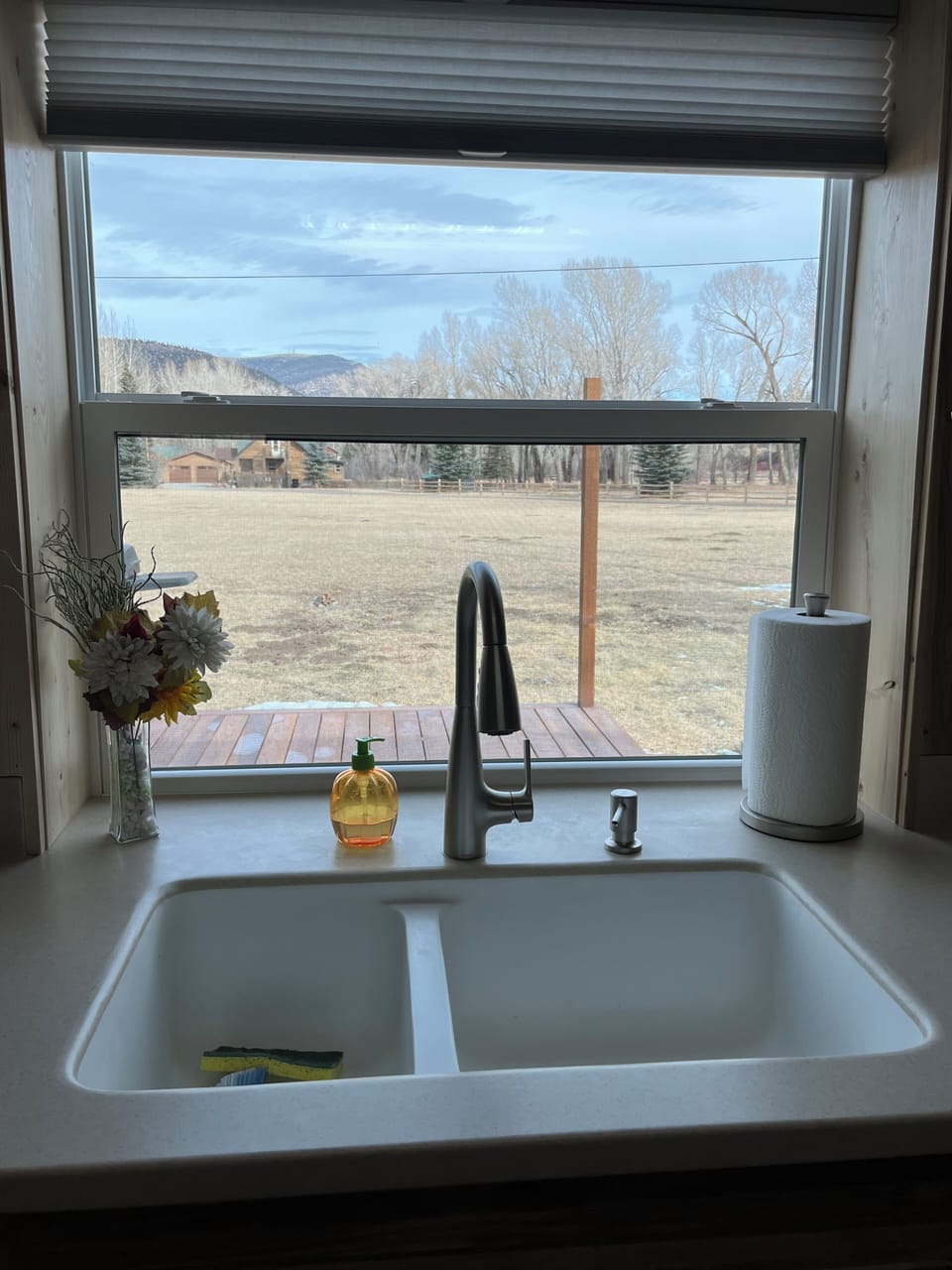 The view out the kitchen window