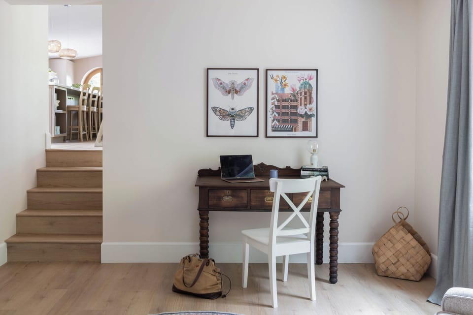 Lower room work space/sitting room